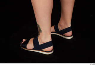 Donna black sandals foot shoes 0005.jpg